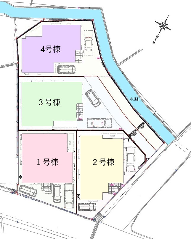 八重瀬町与座 新築分譲住宅 全4棟申込状況最終更新日：2024.10.01