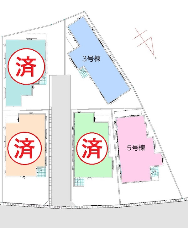 八重瀬町玻名城 新築分譲住宅 全5棟申込状況最終更新日：2024.10.31