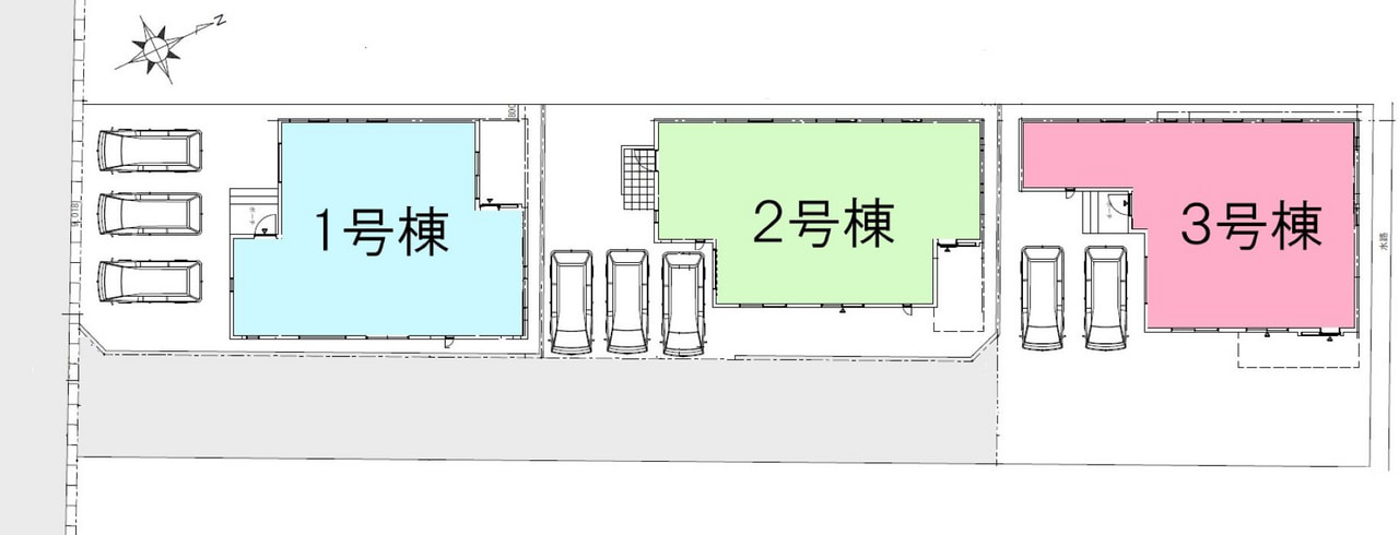 沖縄市大里 新築分譲住宅全３棟申込状況最終更新日：2025.2.4