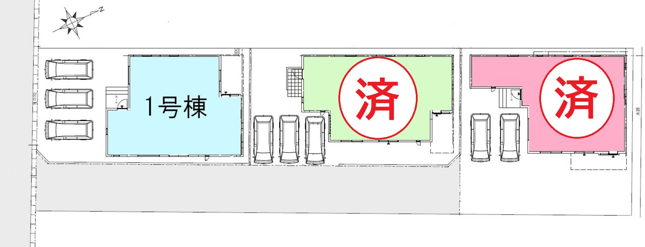 沖縄市大里 新築分譲住宅全３棟申込状況最終更新日：2025.10.20